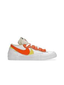 Sacai: Nike Blazer Low sacai White Magma Orange