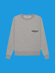 Sweatshirts: Fear of God Essentials Crewneck (SS22) Dark Oatmeal