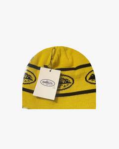 Corteiz: Corteiz Repeat Alcatraz Beanie Yellow