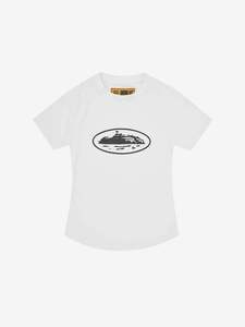 Markdowns: Corteiz Women's Alcatraz Baby Top White & Black