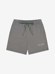 Prior: Prior Embroidery Logo Fitted Sweatshorts Slate