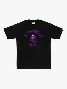 Clothing: A Bathing Ape BAPE Color Camo College Tee Black Purple