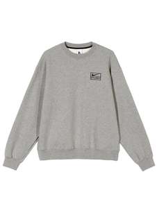 Sweatshirts: Nike x Stussy NRG BR Crew Fleece Grey