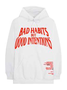 Vlone: Nav X Vlone Bad Habits Hoodie White