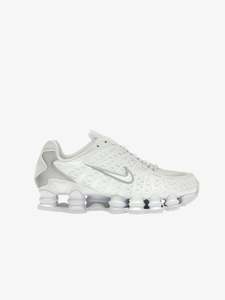 Womens Footwear: Nike Shox TL White Metallic Silver Max Orange (W)