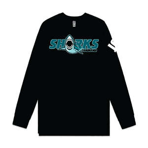 SHARKS VOLLEYBALL LS TEE - SHARK LOGO
