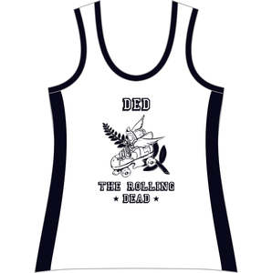 DEAD END DERBY JUNIOR WHITE REVERSIBLE SINGLET