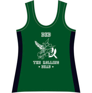 DEAD END DERBY JUNIOR GREEN REVERSIBLE SINGLET