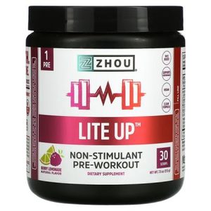 Products: Zhou Nutrition, Lite Up- Non Stimulant Pre Workout ProBuilder