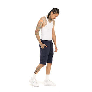 Bottoms: Comfort French Terry Cargo Short - 11 Inch Inseam