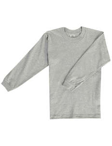 Pro Club Youth Long Sleeve Crew Neck Tee Grey