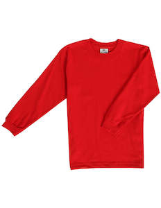 Pro Club Youth Long Sleeve Crew Neck Tee Red