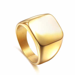 Rings: Gold Square Ring