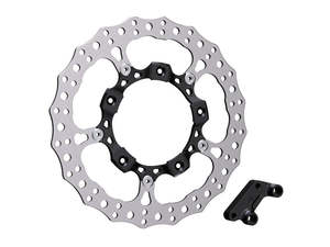 14in. Left Hand Front Jagged Big Brake Disc Rotor - Black. Fits Most Touring 200&hellip;