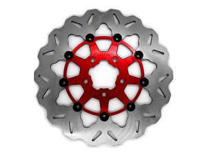 11.5in. Rear Floating Wave Disc Rotor with Red Carrier. Fits Big Twin 2000up & S&hellip;