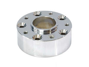 Disc Rotor Spacer - Chrome. Fits 39mm 1984-1999 Wide Glide Conversions. - Hawg Halters