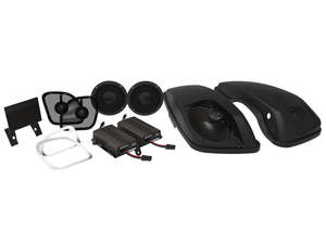 Audio: Wild Boar, 600 Watt Amp x 4 Speaker Kit & Saddlebag Lids. Fits Road Glide 2015-2023 - Hog Tunes Audio
