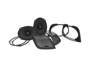 Audio: Saddlebag Lid Retro 6x9's Cut In Kit with Speakers. Fits Street Glide, Ultra Classic, Road Glide & Road Glide Ultra 2014-2023 - Hog Tunes Audio