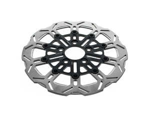 11.5in. Rear 10-Spoke Disc Rotor - Polished Band & Black Carrier. Fits Big Twin &hellip;