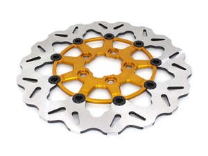 11.5in. Rear Floating Wave Disc Rotor with Gold Carrier. Fits Big Twin 2000up & &hellip;