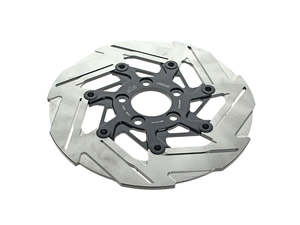 Brake Disc Rotors Rear: 11.5in. Rear 7-Spoke Disc Rotor - Polished Band & Black Carrier. Fits Big Twin 2000up & Sportster 2000-2010. - Kodlin