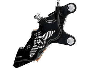 Right Hand Front 6 Piston Caliper - Black Contrast Cut. Fits Softail 2000-2014, &hellip;