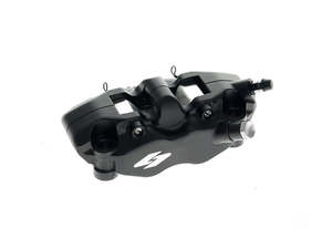 Brake Upgrades Front: Right Hand Front RTX8 Series Radial 4 Piston Caliper - Black - Kraus Moto