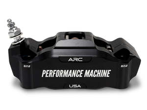 Brake Upgrades Front: Right Hand Front Race Series Radial 4 Piston Caliper - Black - Performance Machine