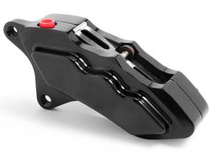 Front Brake Upgrades Black: Right Hand Front 6 Piston Caliper - Black. Fits Softail 2015up, V-Rod 2006-2017, Touring 2008up & Sportster 2014-2021 - Hawg Halters