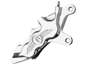 Front Brake Upgrades Chrome: Right Hand Front 6 Piston Caliper - Chrome. Fits Softail 2000-2014, Dyna 2000-2017, Touring 2000-2007 & Sportster 2000-2007. - Performance Machine