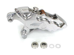 Left Hand Front 6 Piston Caliper - Polished. Fits Softail 2000-2014, Dyna 2000-2&hellip;