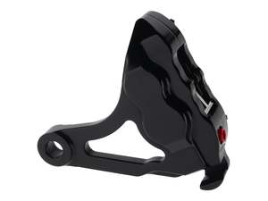 Right Hand Rear 4 Piston Caliper & Mounting Bracket - Black. Fits Softail 2000-2&hellip;