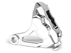 Right Hand Rear 4 Piston Caliper & Mounting Bracket - Chrome. Fits Softail 2000-&hellip;