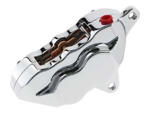 Right Hand Rear 4 Piston Caliper & Mounting Bracket - Chrome. Fits FL Softail 20&hellip;