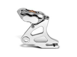Right Hand Rear 4 Piston Caliper & Mounting Bracket - Chrome. Fits Softail 2018u&hellip;