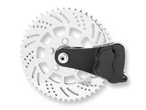 Left Hand Rear Sprocket Brake 4 Piston Caliper Kit - Black. Fits 3/4in. & 1in. A&hellip;