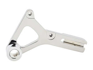 Rear Brake Upgrades Chrome: Right Hand Rear Caliper Mount - Chrome. Fits Dyna 2000-2005 with 11.5in. Disc Rotor when using Performance Machine 125x4R Caliper. - Performance Machine