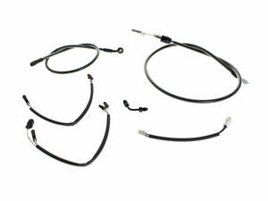Black Pearl Cable Kit. Suits 14in. Ape Hangers on Breakout 2018-2024 - Magnum Shielding