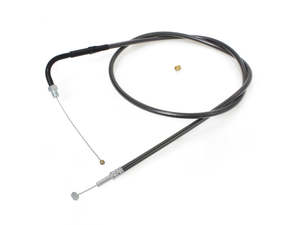 Cables Hyd Lines Black: 45-1/2in. Throttle Cable - Black Pearl. Fits Big Twin 1990-1995. - Magnum Shielding