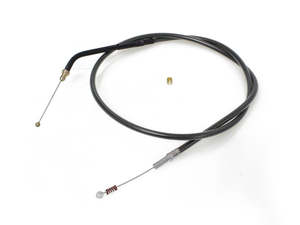 Cables Hyd Lines Black: 30in. Idle Cable – Black Pearl. Fits Sportster 2007-2021.