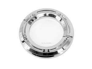 Assault Clear Derby Cover - Chrome. Fits Touring 2016up - Trask Performance