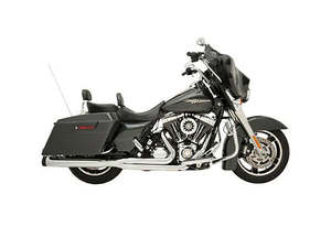 Exhaust Systems Mufflers: Outlaw 2-into-1 Exhaust - Chrome. Fits Touring 2017up - Khrome Werks