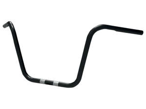 Handlebars Controls: 12in. x 1in. Ape Hanger Handlebar - Black. - Khrome Werks