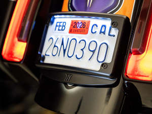 Lighting: Curved Radius Number Plate Kit - Black. Fits CVO Touring 2023up & Street Glide & Road Glide 2024up - Kodlin