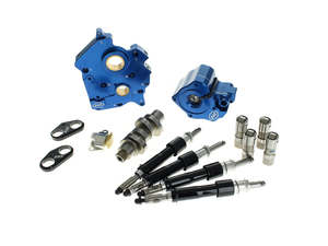 Cam Chest Kit with HPT496 Chain Drive Camshaft & Black Pushrod Covers. Fits Tour&hellip;
