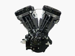 Complete Engines Evo 1: 124ci Evo Engine - Black Edition, Black Covers - S&S