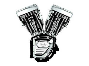124ci Twin Cam Engine - Black with Chrome Covers. Fits Dyna 2006-2017. - S&S