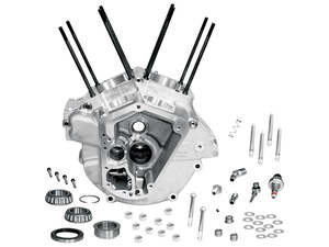 Crankcase Bottom End: Crankcase Assembly with 3-1/2in. Bore - Natural. Fits Big Twin 1984-1991 - S&S
