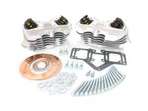 Cylinder Heads Parts Vintage: Cylinder Head Kit- Natural. Fits Big Twin 1966-1984, Stock Bore. - S&S