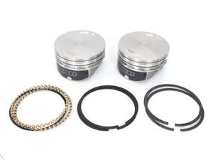 Cylinders Pistons: Std Flat Top Pistons with 9.3:1 Compression Ratio. Fits Twin Cam 1999-2006 with Big Bore 88ci to 95ci Conversion. - Keith Black Pistons